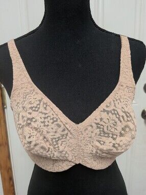 Women's Lace Full-Coverage Bralette in Nude